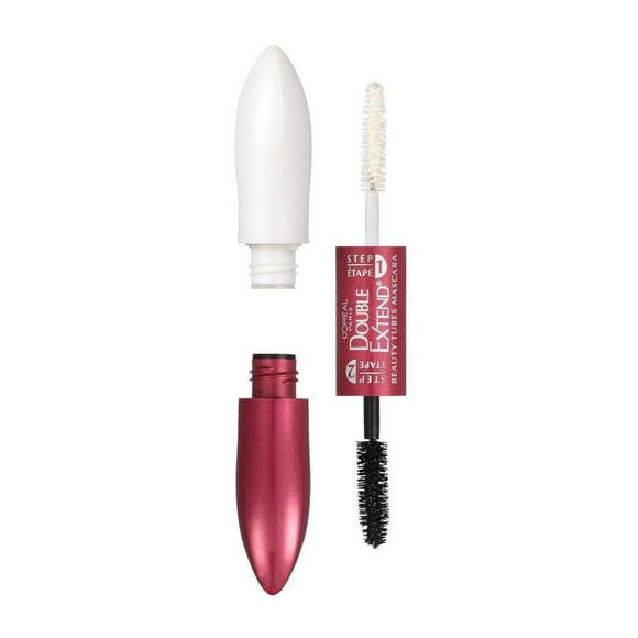 L'Oréal Paris Mascara Double Extension Beauty Tubes | Nourishing Base Coat, Lengthening Top Coat |Black