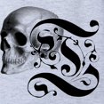 thumbnail image 2 of CafePress - Gothic Skull Initial T - Cute Infant Baby Football Bodysuit, 2 of 3