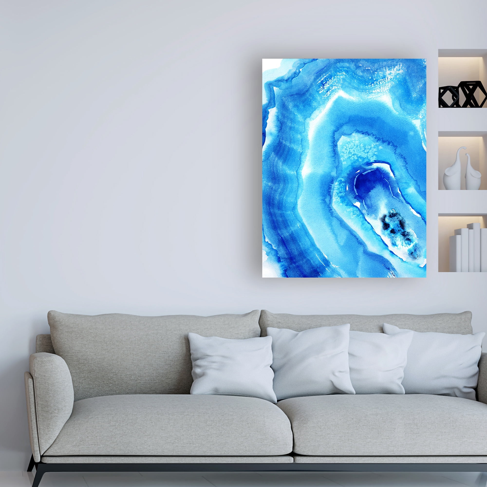 Trademark Fine Art 'Blue Agate' Canvas Art by Nancy Knigh