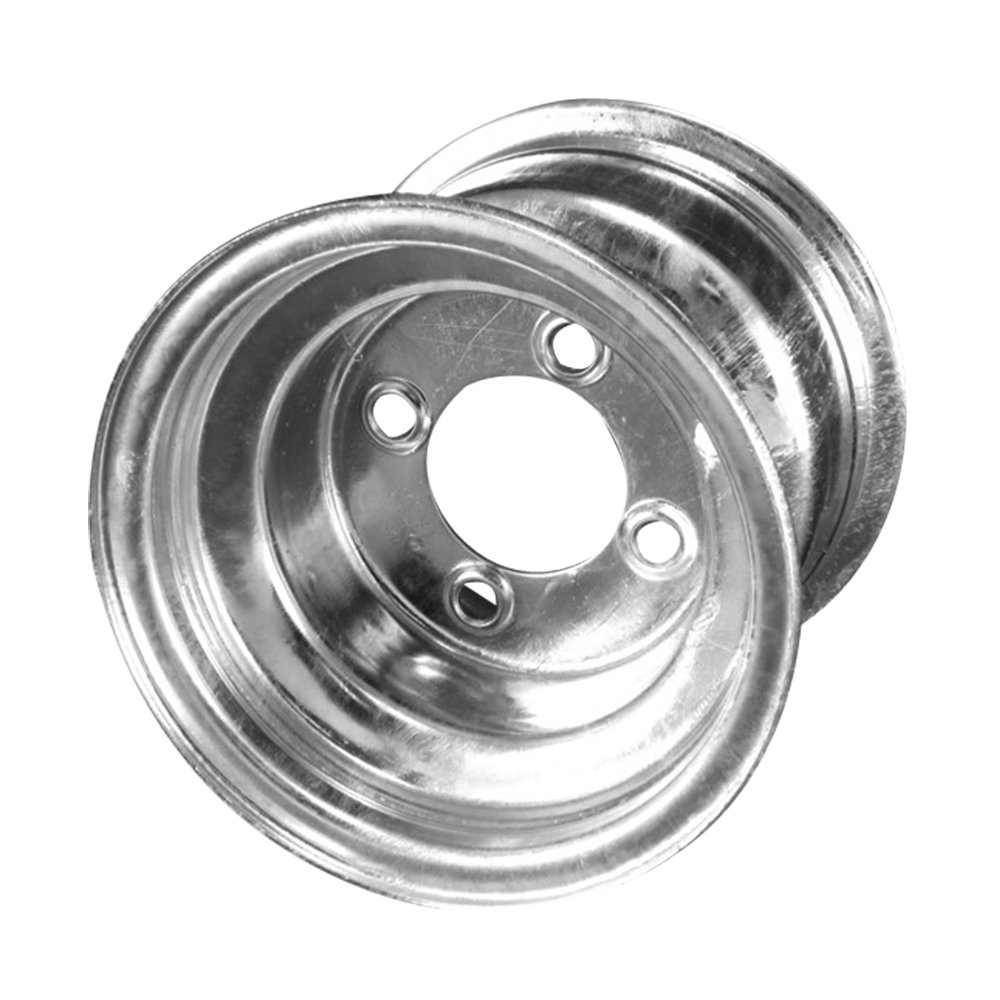 8X7 4Lug on 4" Galvanized Bell Trailer Wheel