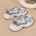 thumbnail image 5 of Girls Sneakers Lightweight Comfortable Mary Jane Flats School Uniform Casual Shoes for Kids Light Gray 35, 5 of 7