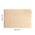 thumbnail image 3 of Extra Thick Microfiber Striped Door Mat | Non-Slip Water Absorbent Floor Rug for Bathroom Kitchen Entryway | 16x24 Inch Modern Design in Gray Pink Beige Khaki Green, 3 of 7