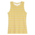 thumbnail image 4 of YMNXA Women's Tank Top Sleeveless Round Neck Striped Print Comfortable Breathable Basic Camisoles For Casual Daily Wear And Layering,Yellow,M, 4 of 4