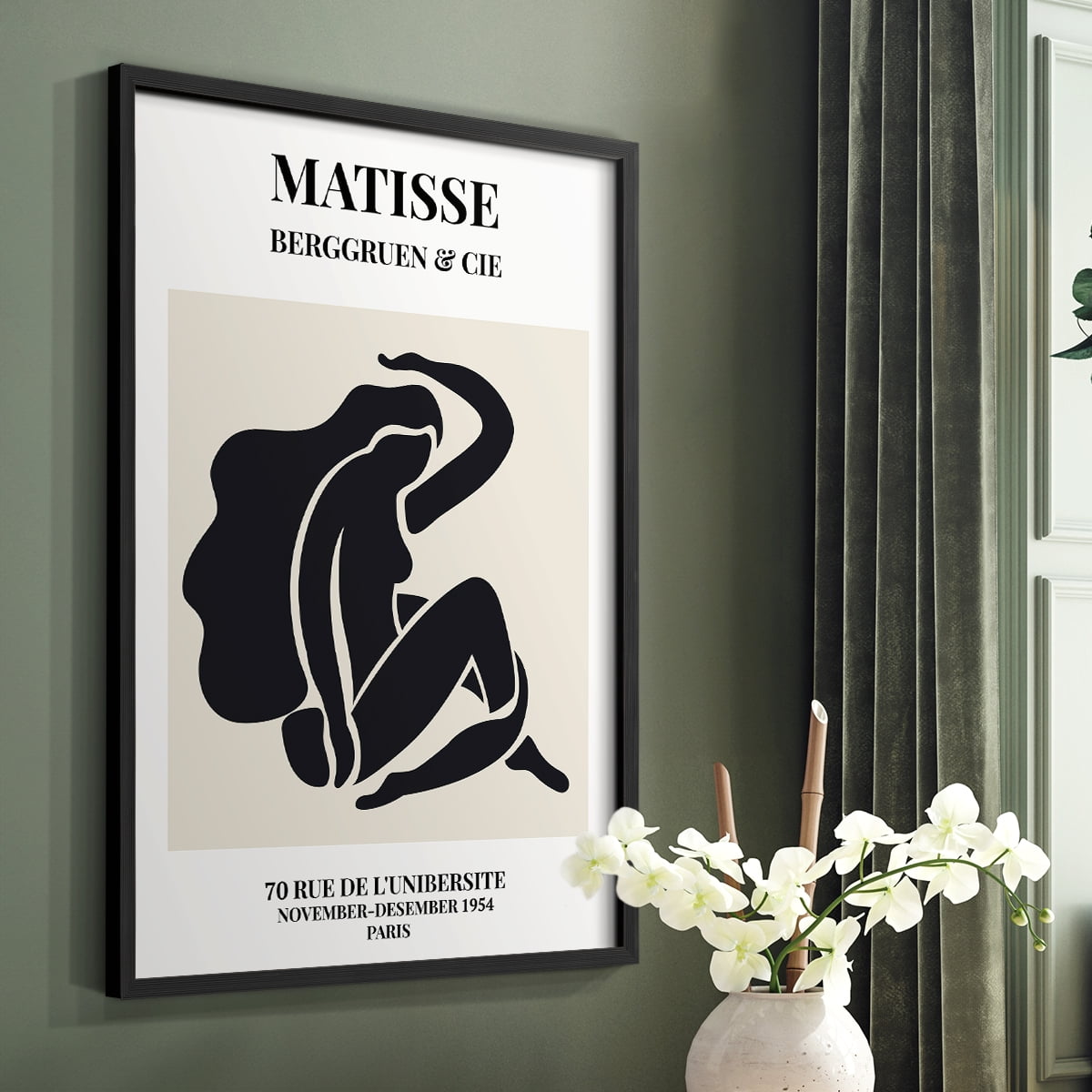 Matisse CXLIV Framed Print in Black Solid Wood 22 x 28 Framed Print