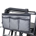 thumbnail image 1 of Bolsa lateral para silla de ruedas, impermeable, con reposabrazos y líneas brillantes en negro. Organizadores de almacenamiento para andadores, scooters y scooters. Ofertas especiales de Leodye para, 1 of 5