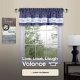 thumbnail image 2 of Cortina Cornisa ACHIM 147x36 cm Azul Marino Live Love Laugh, 2 of 6