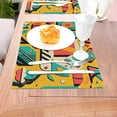 thumbnail image 5 of XMXT 4 Pcs Woven Placemats, Colorful Vintage Print Stain Resistant Anti-Skid Placemat for Kitchen Table, 12 x 18 inches, 5 of 6