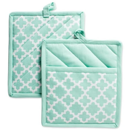 

Aqua Lattice Pot Holder Set of 2