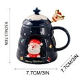 thumbnail image 3 of Christmas Mug under $5! CQCYD Christmas Ceramic Mug with Spoon Lid, 400ml Large Capacity Cute Coffee Cup, Household Hot Beverage Drinking Cup, Festive Holiday Design for Home Office, 3 of 7