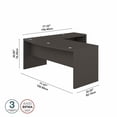 thumbnail image 3 of Bureau en Forme de L avec Nœud 72W par kathy Ireland - Érable Charbon, 3 of 6