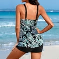 thumbnail image 6 of women two piece outfits sets Women Strap Coral Two Piece Control Bathing Suits Swimsuits With Shorts Strappy, 6 of 9