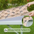 thumbnail image 6 of French Bulldog Dog Square Fitted Tablecloth with Elastic Edge,Square Table Cover,Washable Elastic Table Cover for Home Kitchen Party Decor 34"x34", 6 of 6
