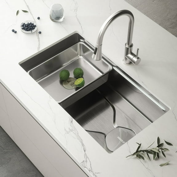 HIGOLD LS1.O PRO 30 Inch Undermount Stainless Steel Kitchen Sink With Brushed Finished
