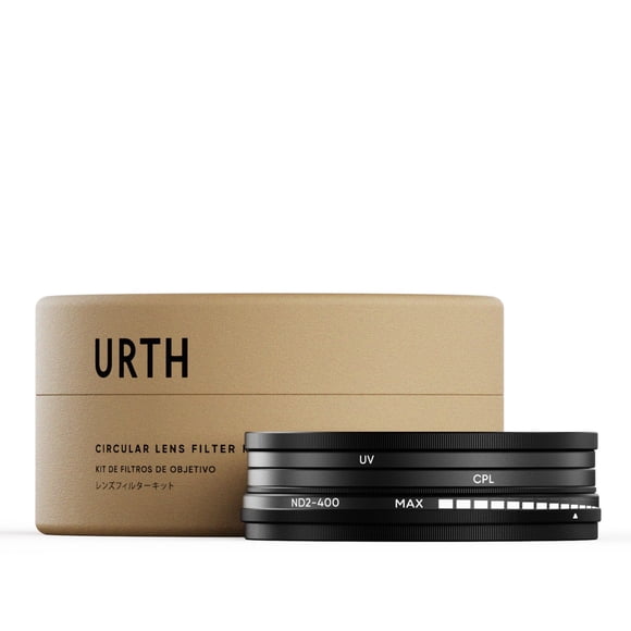 Kit de filtros de lentes Urth 82 mm 3 en 1 UV CPL variable ND2-400