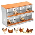 thumbnail image 3 of Orange 2 niveles metal chicken nesting boxes-8-compartment chicken egg laying box con grande vented holes para hens y chickens, 3 of 7