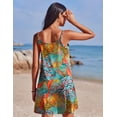 thumbnail image 2 of EKOUAER Womens Bathing Suit Cover Up Summer Swim Beach Spaghetti Strap Swimwear Sexy Swimsuit Coverup, 2 of 6