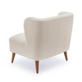 thumbnail image 4 of Vesper Milky White Textured Polyester Boucle Fabric Accent Chair, 4 of 10