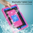 thumbnail image 6 of Allytech iPad Case for iPad Pro 10.5 2018 / iPad Air 3rd Gen 2019 / iPad 10.2 9th Gen 2021 / 8th Gen 2020 / 7th 2019 Kids Rugged Protective Cover with Screen Protector Stand Shoulder Strap,Rose, 6 of 8