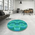 thumbnail image 4 of Ahgly Company Machine Washable Indoor Rectangle Transitional Dark Turquoise Green Area Rugs, 2' x 3', 4 of 7