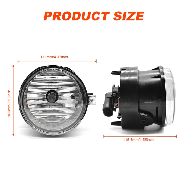 CHUSYYRAY Pair Bumper Fog Lights for Dodge Charger 2006-2009 Clear Lens Replacement  Lamps