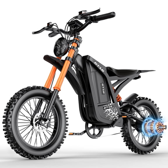 ASKGO GT16 Adult Off-Road Electric Dirt Bike, 3000W Peak Motor, 35MPH&48V 25Ah&65 Mile Range, 16 “Tire, Dual Hydraulic Brakes,Full Suspension Vehicle, UL2849 Certified, Ages 16