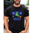 thumbnail image 4 of Ribbit and Respawn Gamer Frog Shirt RGB Setup Gaming Desk Funny Frog Video Game Tee Vaporwave Neon Style Gift for Gamers and Streamers, 4 of 5