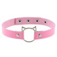 thumbnail image 1 of Collier Ras-de-Cou pour Femmes Tête de Chat Ajustable Collier Gothique Ras-de-Cou Faux Cuir, 1 of 10