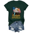 thumbnail image 4 of CAICJ98 Women's 250th Anniversary Crew-Neck T-Shirt Faith USA 250 Years Patriotic Eagle Graphic Shirts for Woman (Dark Green,M), 4 of 8