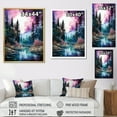 thumbnail image 4 of Designart "Watercolor Scenery Of Aurora Borealis" Aurora Borealis Floater Framed Wall Decor, 4 of 5