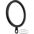 thumbnail image 2 of MERIVILLE 28 pcs Black 2-Inch Inner Diameter Metal Flat Curtain Rings with Eyelets, 2 of 2