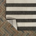 thumbnail image 6 of JONATHAN Y SANTA MONICA 4 x 6 Area Rug, Negril Two-Tone Wide Stripe - Black/Beige, SMB203B-4, 6 of 9