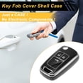 thumbnail image 3 of Funda de llave de coche TPU con borde en tono negro y plateado para Opel para Vauxhall para Astra HJK 2010-2019 - Funda de control remoto de 3 botones, 3 of 6