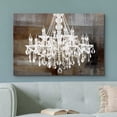 thumbnail image 2 of wall26 Canvas Print Wall Art White Chandelier Silhouette on Abstract Background Decorative Lights Digital Art Modern Art Chic Relax/Calm Multicolor for Living Room, Bedroom, Office - 24"x36", 2 of 5