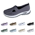 thumbnail image 2 of AUDeals Womens Orthopedic Slip On Sneakers Non Slip Arch Support Lightweight Breathable Walking Shoes (Dark Gray, 9), 2 of 9