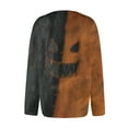 thumbnail image 5 of Domuza Women's Halloween Cardigan Sweaters Spooky Funny Graphics Long Sleeve Knitted Sweaters Fall Winter Lightweight Casual Button Down Clothes Saffron 5XL, 5 of 5