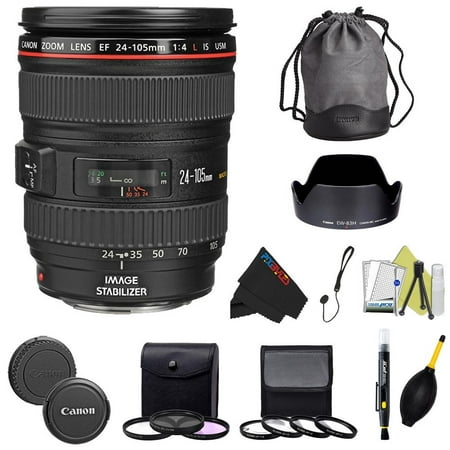 Canon EF 24-105mm f/4 L IS USM Lens for Canon EOS SLR Cameras + I3ePro Advanced Accessory