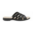 thumbnail image 3 of Eastland Hazel Women's Leather Slide Sandals Color: Black Size: 7 MED, 3 of 5