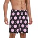 thumbnail image 2 of Balery Pink Groovy Disco Ball Pantalones cortos de pijama de punto de algodón para hombre con cinturilla y bolsillos-X-Large, 2 of 6