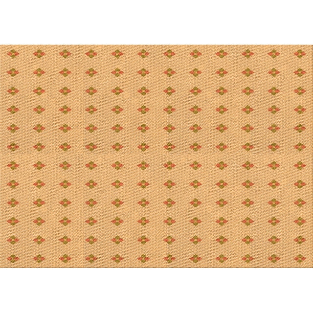Ahgly Company Tapis d'Intérieur Lavables en Machine, Rectangle, Zone de Transition Orange, 2' x 5'