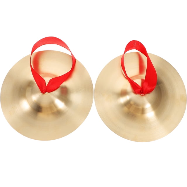 OUNONA 1pair Professional Copper Finger Cymbals Musical Instrument For Dance Parties Music Education Enhance