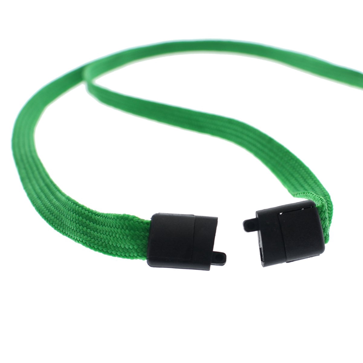 Bulk 100 Pack - Premium Breakaway Lanyards for ID Badges - Metal Swivel J Hook - 3/8” Wide | 36 Inch Length | Flat Woven by Specialist ID (Green)