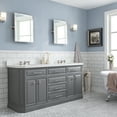 thumbnail image 2 of Water Creation Palace 72" Hardwood Double Bathroom Vanity in Gray & Nickel, 2 of 11