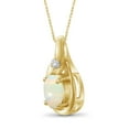 thumbnail image 4 of JewelersClub Silver Necklaces for Women –Silver Necklace for Women 14K Gold Plated Silver – Opal Necklace Centerpiece, White Diamond Accents – Hypoallergenic Pendant, 4 of 4