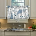 thumbnail image 5 of Coolnut Paisley Floral Kitchen Curtains 2 Panels, UV Protected Tier Curtains Half Window Curtains Kitchen Tiers for Guest Room Bathroom Sink Laundry Room Basement,24 x 27 Inch, 5 of 6