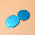 thumbnail image 1 of IFANLANDOR 25Pcs Engraved Metal Tags Diy Dog Tag For Dogs Small Round Pendant Light Blue Sky-Blue, 1 of 5