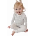thumbnail image 2 of Tealbee Toddler Pajamas 2 Piece Set 12M–4T – Snug Fit Long Sleeve TENCEL Modal, No Itch Seams, Soft Kids PJs - 12m-18m Dash, 2 of 10