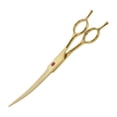 thumbnail image 1 of Tijeras de peluquería para perros Unique Bargains con mango ergonómico, tijeras curvadas de 7.5" tono dorado, 1 of 7