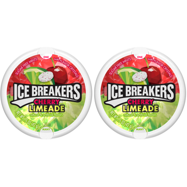 Ice Breakers Sparkling Raspberry Lemon Seltzer Sugar Free Mints, Tin 1. ...