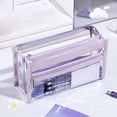 thumbnail image 2 of 1 Pencil Case Kawaii Cute Aesthetic High Capacity Transparent Design Pen Bag Pencil Case Pencil Holder Tpu Material, 2 of 7