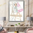 thumbnail image 3 of Designart 'Young Woman With Shopping Boxes In Paris' Shabby Chic Framed Art Print, 3 of 4